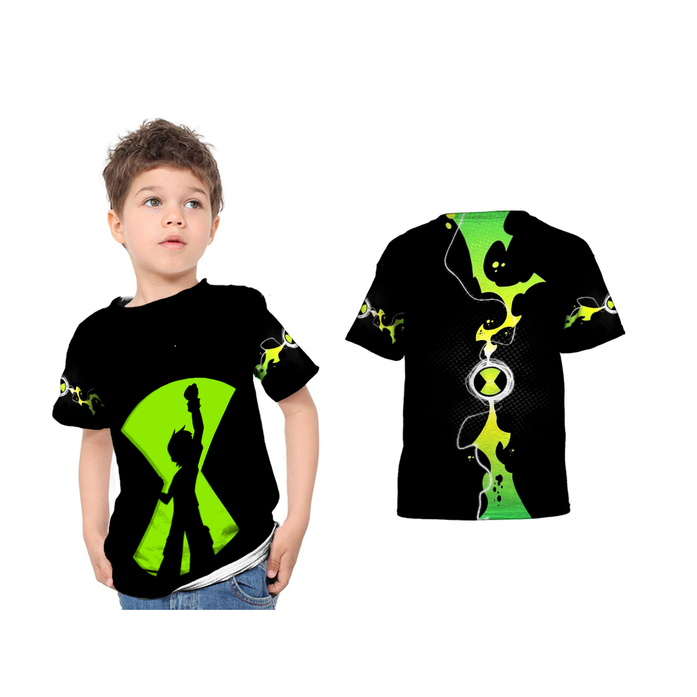 Kaos Baju T-shirt Anak Ben 10 Fullprint Free Custom Nama | Baju Ben 10 Free Custom Nama