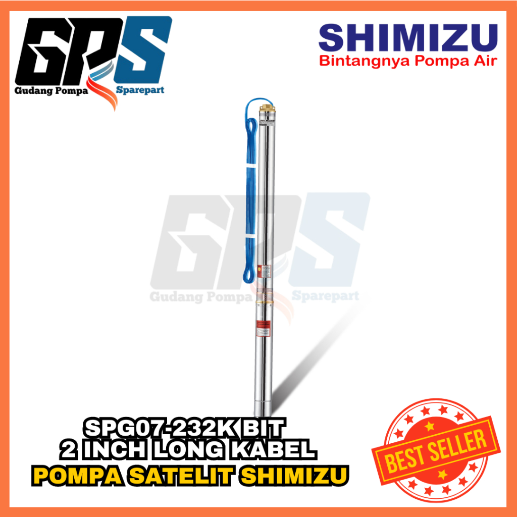 [SUBMERSIBLE PUMP] SHIMIZU SPG07-232K BIT 2inch 0.33HP LONG KABEL