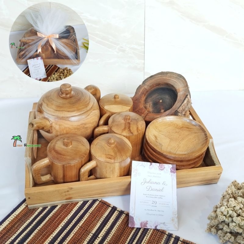 

ARENHANDICRAFT Hampers teko premium kayu jati (free kartu ucapan)