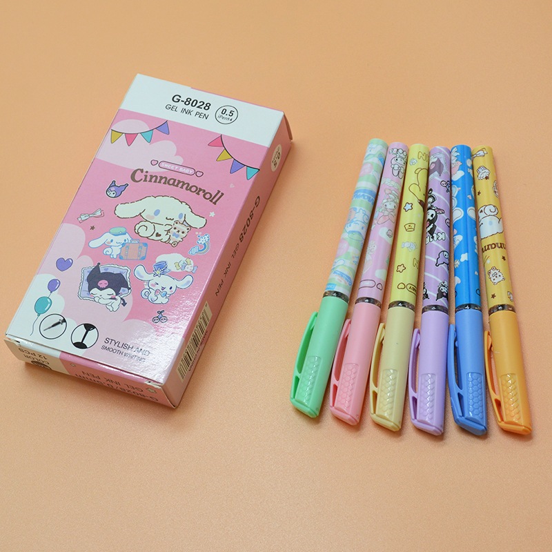 

BOBOMART 1 PACK ISI 12 PCS YOUMEI PEN GEL 0.5MM HITAM PULPEN GEL MEKANIK MOTIF KARAKTER KARTUN MURAH