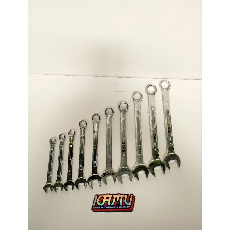 KUNCI PAS RING MEREK ATS UKURAN 8,9,10,11,12,14,15,16,17,18,19,20,21,22,24,27,30,32 MM KUALITAS BAGU