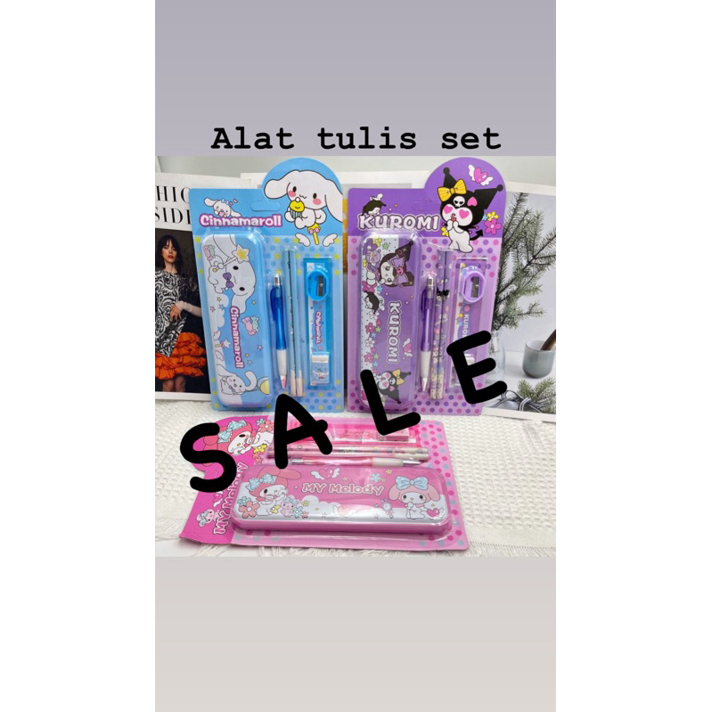 

Alat Tulis set stationery set karakter Kuromi Melody Cinnamoroll