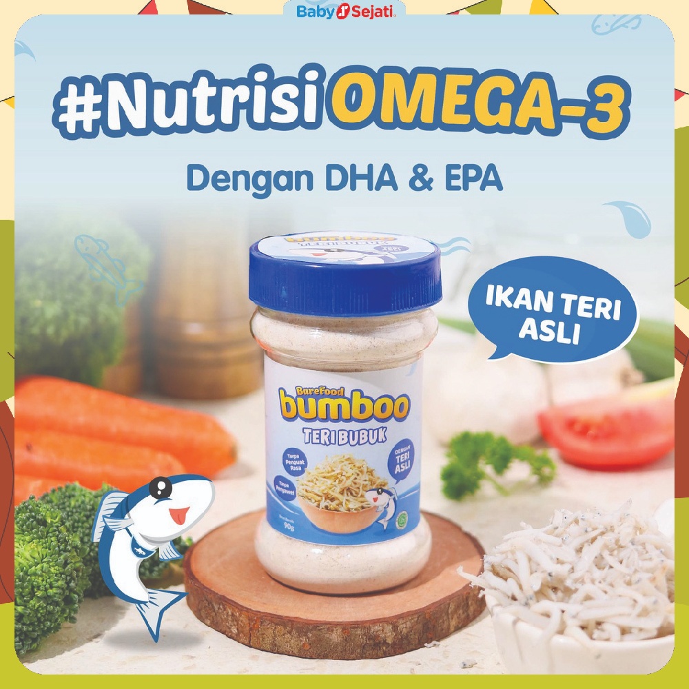 

Barefood Bumboo Teri Bubuk BB Booster MPASI Sumber OMEGA 3 dengan DHA & EPA