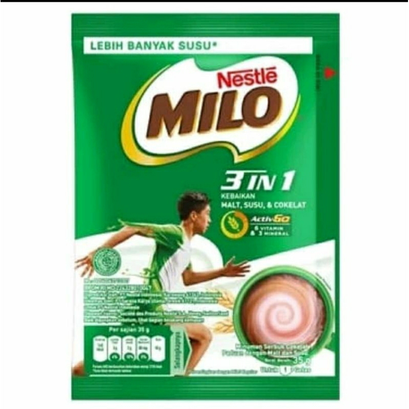 

Susu MILO 3in1 (1 Renteng isi 10 sachet)