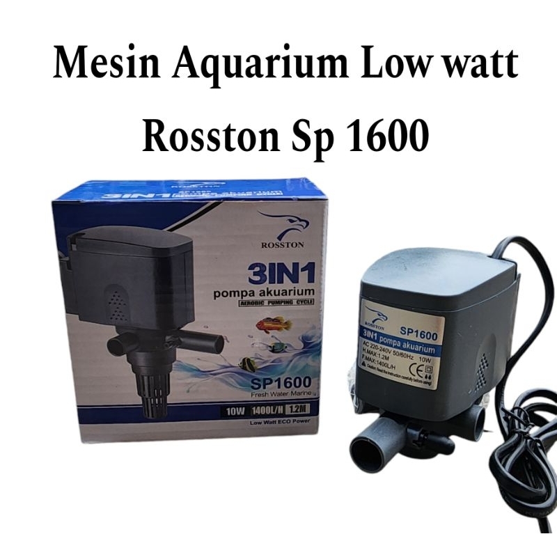 NEW Mesin Pompa Aquarium Rosston 1600 Hemat Listrik RBU