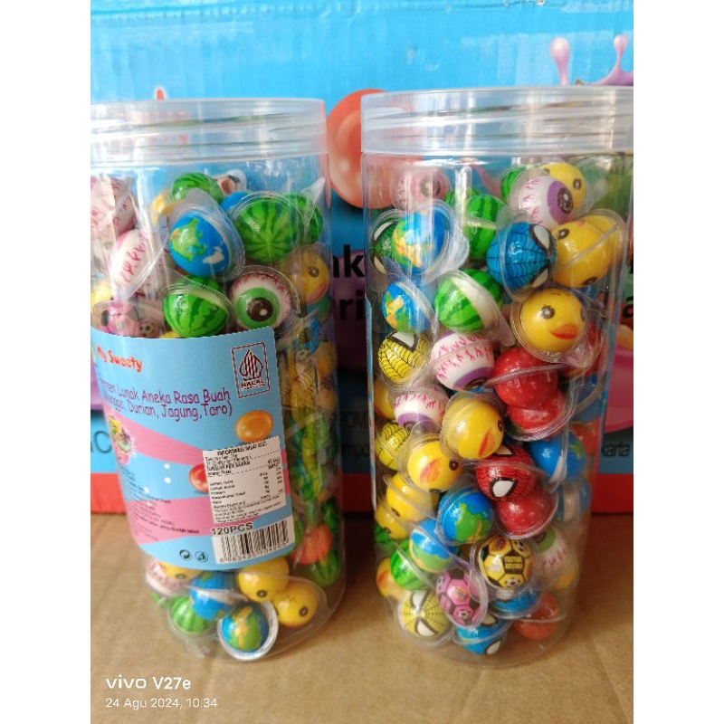 

permen lunak mini halal isi 120 pcs/toples