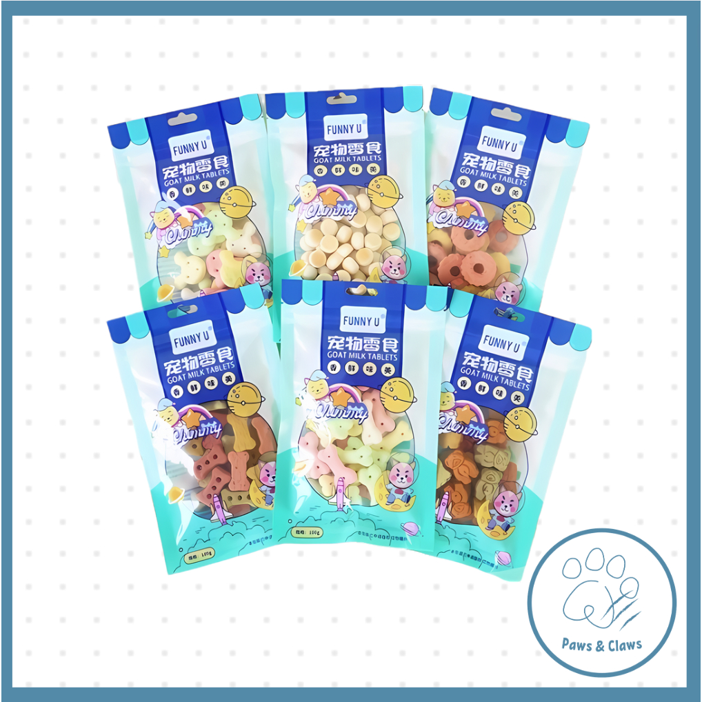 Snack Funny U | Snack Anjing Peliharaan | Makanan Anjing | Snack Kucing Murah | Snack Biskuit Susu |