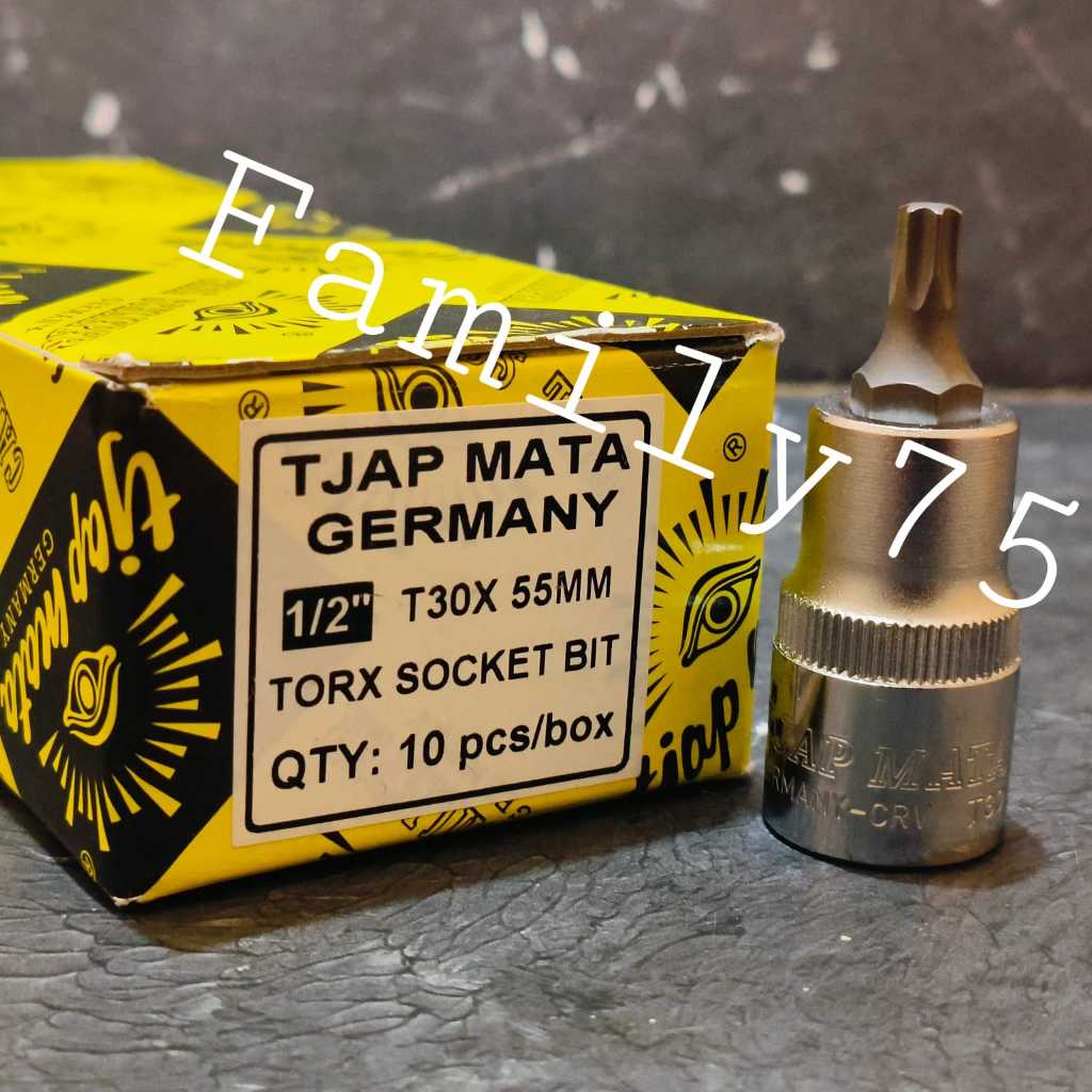 Mata sok bintang T30 Kunci sock bintang 1/2" T25 1/2 inch