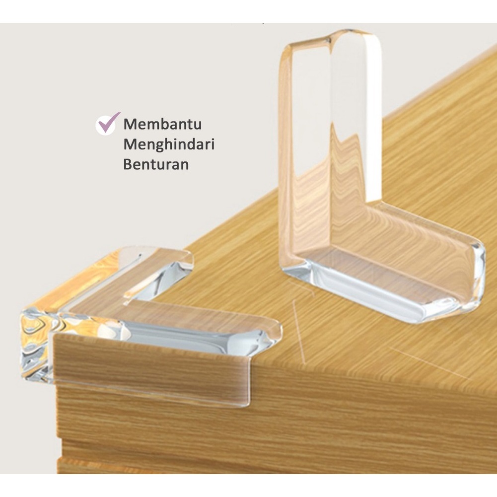 Pelindung Sudut Meja Transparant / Pelindung Sudut Meja Silikon / Pelindung Benturan Sudut Meja