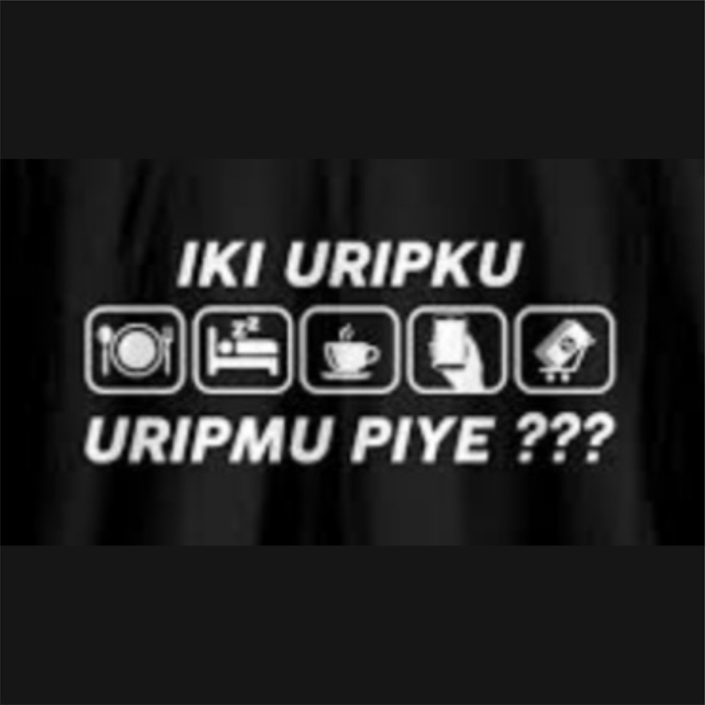 SINDEH GRAPHICA STIKER KACA MOBIL JDM EAT SLEEP CUTTING STICKER MOBIL REAL LIFE UNIK " IKI URIPKU UR