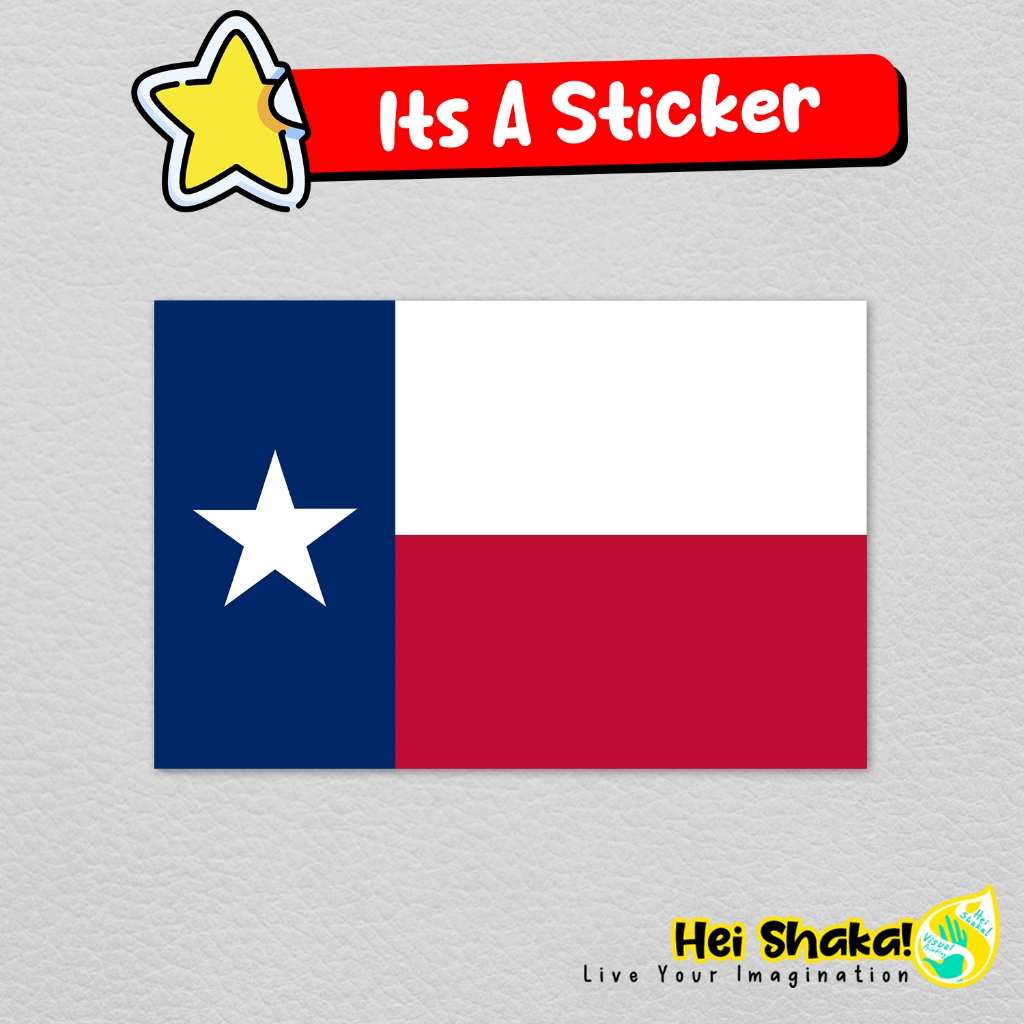 

Stiker Bendera Texas Sticker Vinyl Amerika Serikat Bahan Anti Air