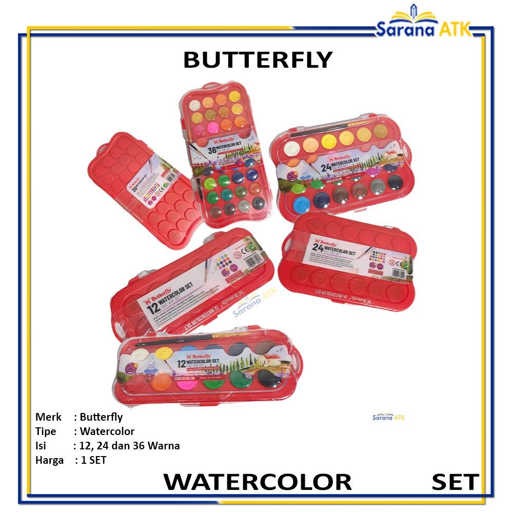 

Butterfly - Watercolor Cat Air Set Varian Warna - Set