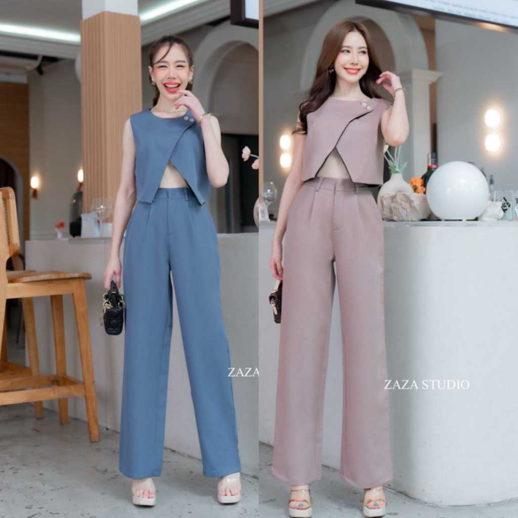 Oneset Vest Blazer Linen Wanita|Setelan Linen Wanita Tanpa Lengan