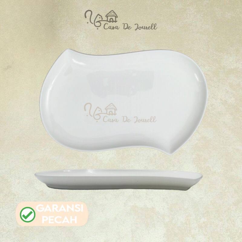 [X18-109] Piring Ceper Model S LC 14”/Keramik/Piring ceper polos putih/piring ceper aesthetic