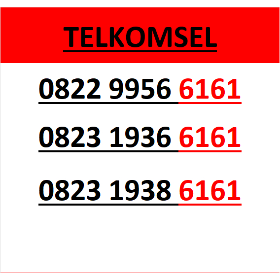 nomor cantik telkomsel simpati seri abab 6161 murah lengkap wn84 250