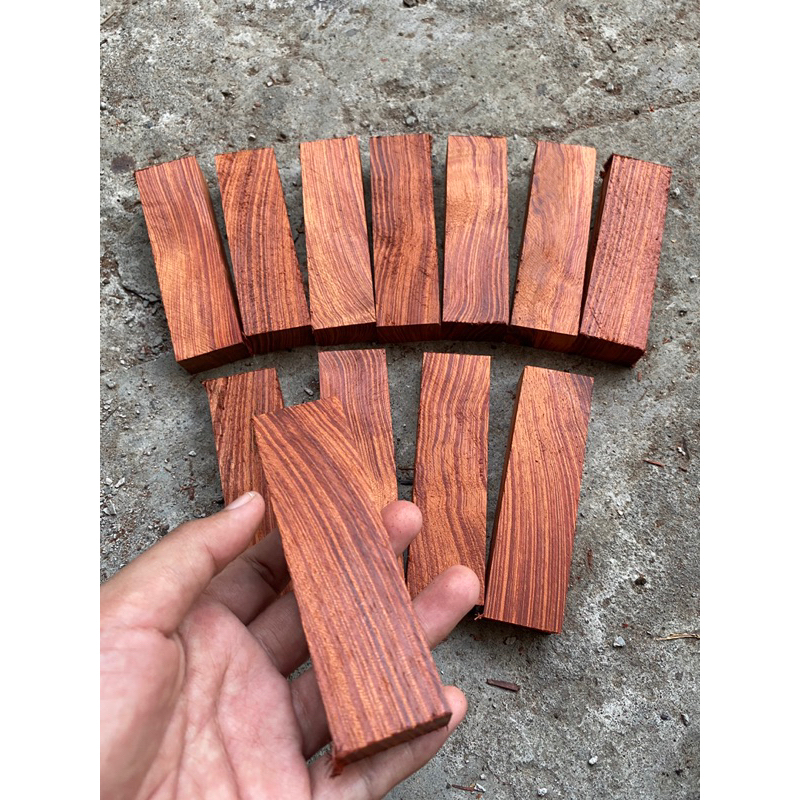 Kayu rengas merah bahan gagang dan craft lainnya