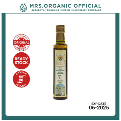 

Minyak Zaitun MEDITERRANEA Foods Organic Extra Virgin Olive Oil Chili Flavoured 250ml