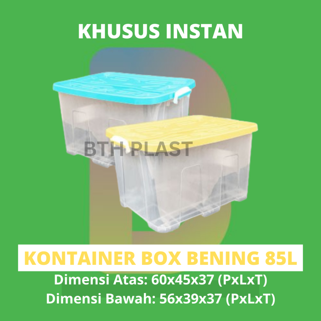 BOX CONTAINER BENING 85 LITER + RODA - Kontainer Box / Container Box Bening