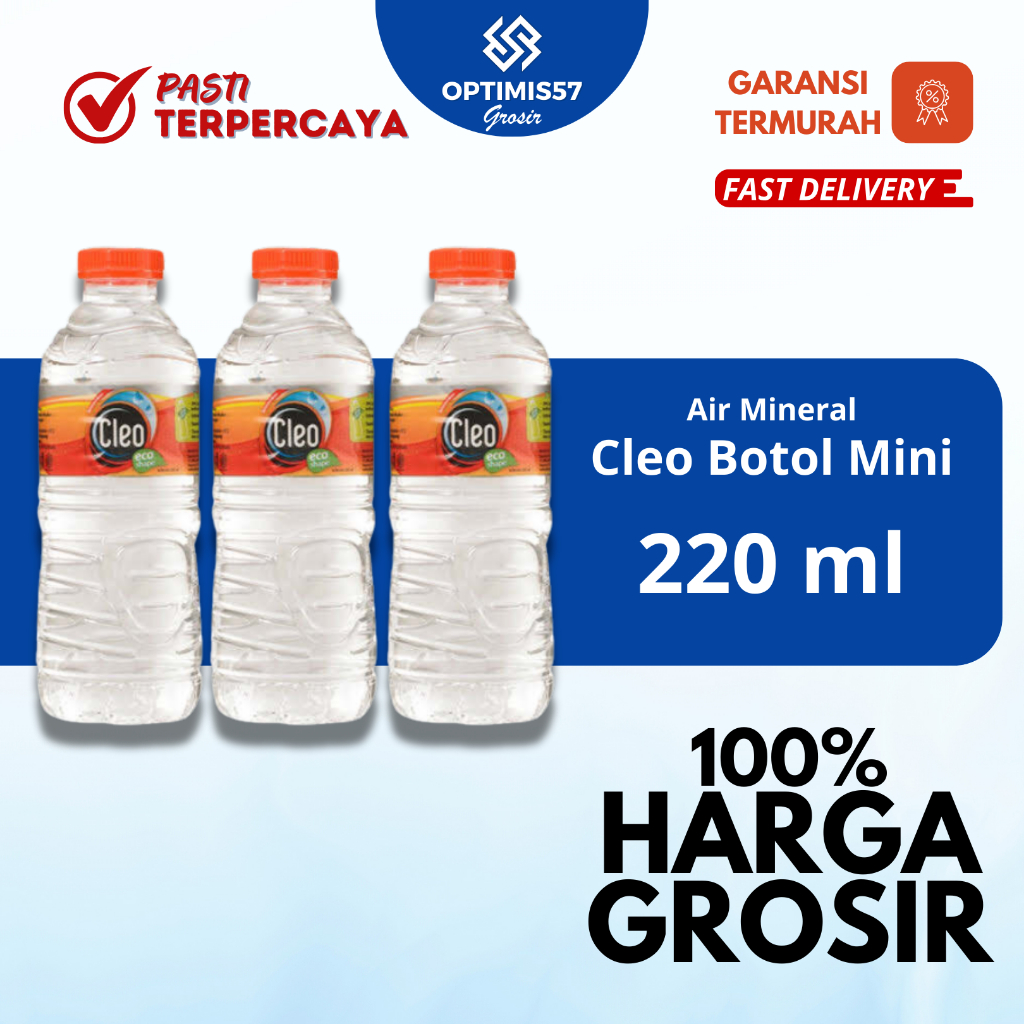 

Cleo Botol 220ml | Air Mineral Cleo Botol Grosir Termurah 24pcs OPT11063