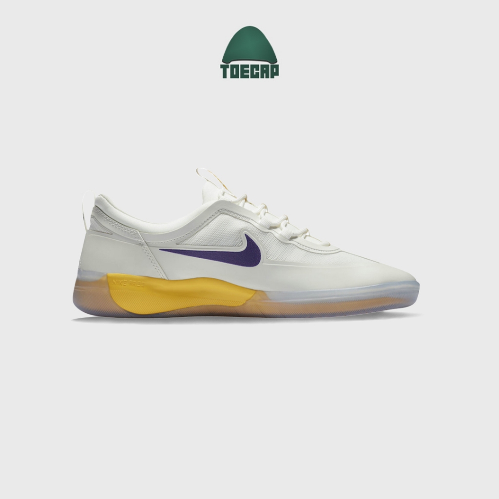 Sepatu SB Nyjah Free 2 NBA LOS ANGELES LAKERS White Court Purpple