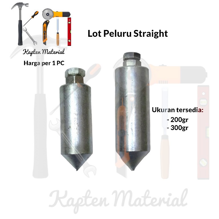 Lot Peluru 200gr | Lot Tukang 300gr | Bandul Timbangan 200 gram | Alat Ukur | Kapten Material