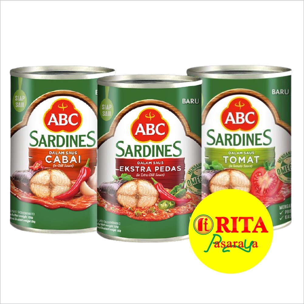 

ABC Sarden / ABC Sardines Rasa Tomat / Cabai / Extra Pedas 155 Gr