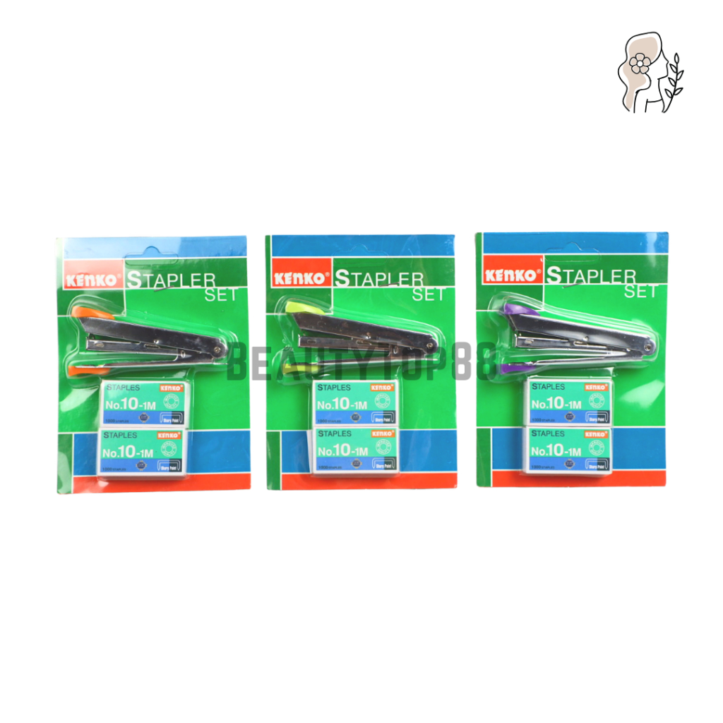 

Stapler Set Kenko HD-10 Mesin dan Isi - Paket Staples Hekter Jepretan Kecil dengan Refill No. 10-1M Kemasan Blister Card