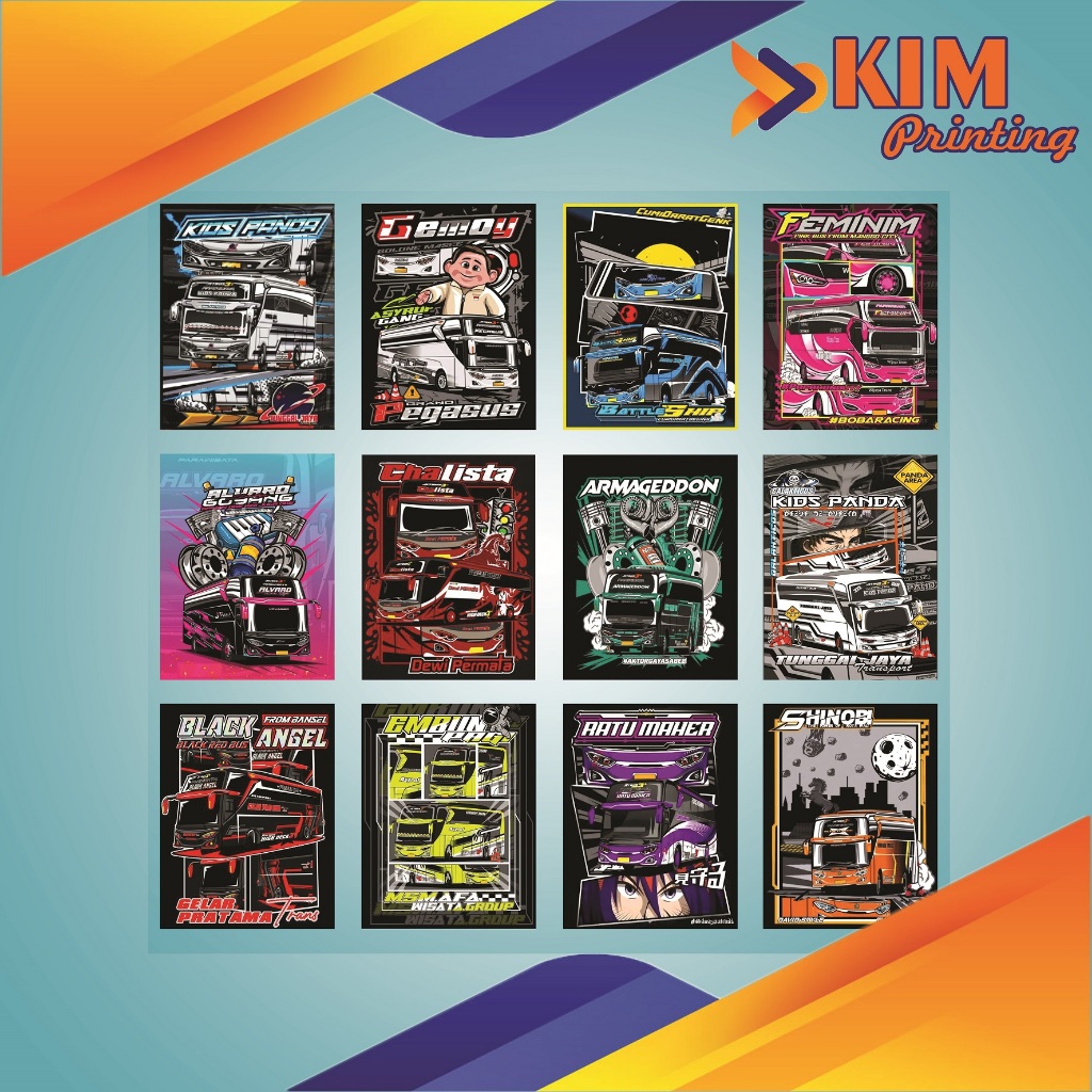 

(30PCS) STIKER BUS BASURI/BUS TELOLET VIRAL MURAH