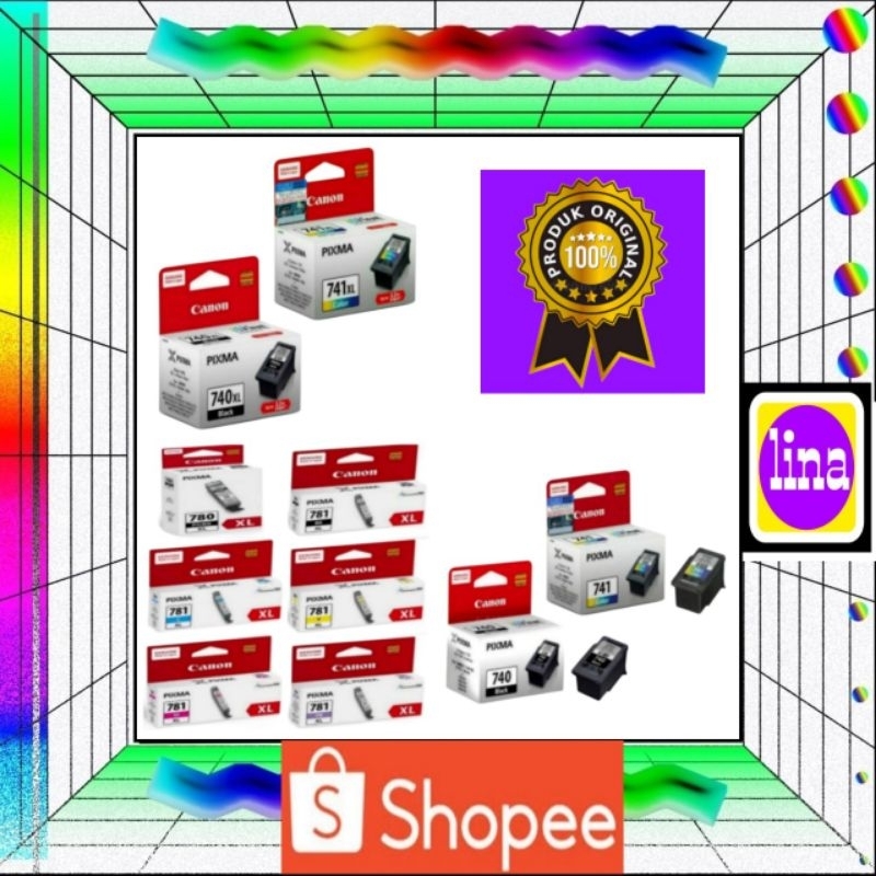 TINTA CANON 740-741 / 740XL-741XL / 780XL-781XL BLACK & COLOR ORIGINAL