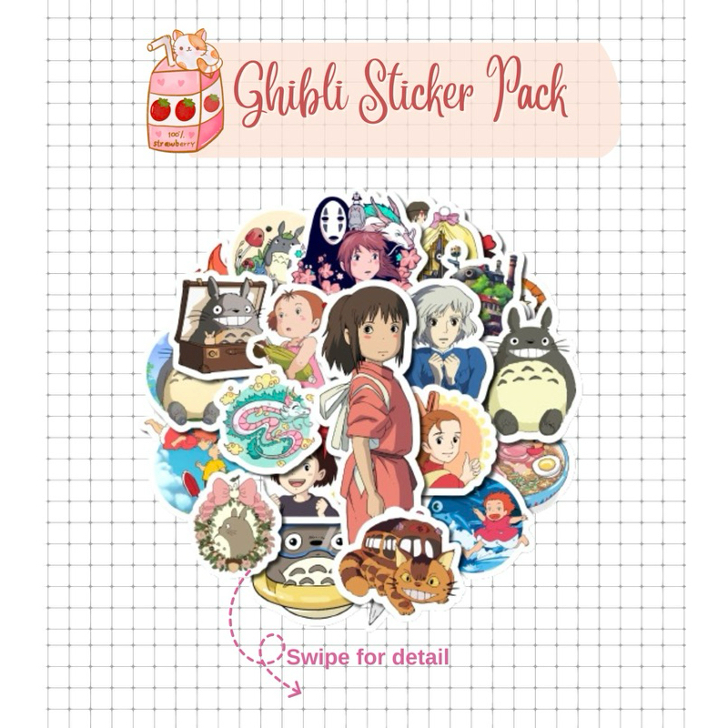 

50Pcs Sticker Studio Ghibli Anti Air Hayao Miyazaki Anime Sticker