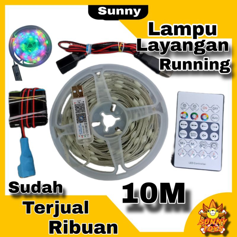 Lampu Layangan Running 10m Fullset / Lampu Layangan Lomba Kontes 10m Running