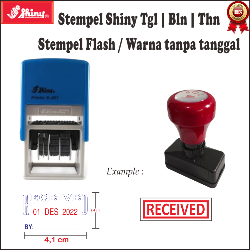 STEMPEL RECEIVED WARNA OTOMATIS KWITANSI FAKTUR INVOICE KANTOR TOKO SERBAGUNA