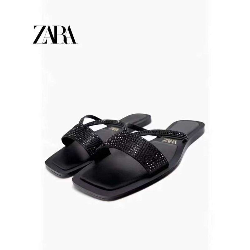 sendal import,  sendal flat wanita, sendal slip-on,sendal zara