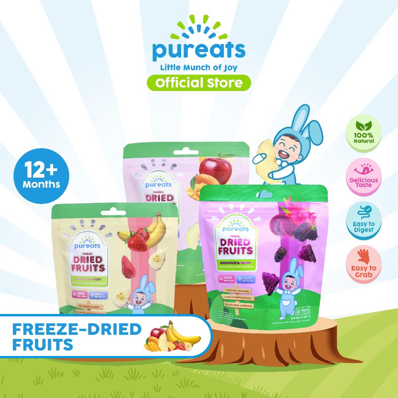 

Pureats Freeze Dried Fruits 15 Gr- Snack Buah Kering Balita