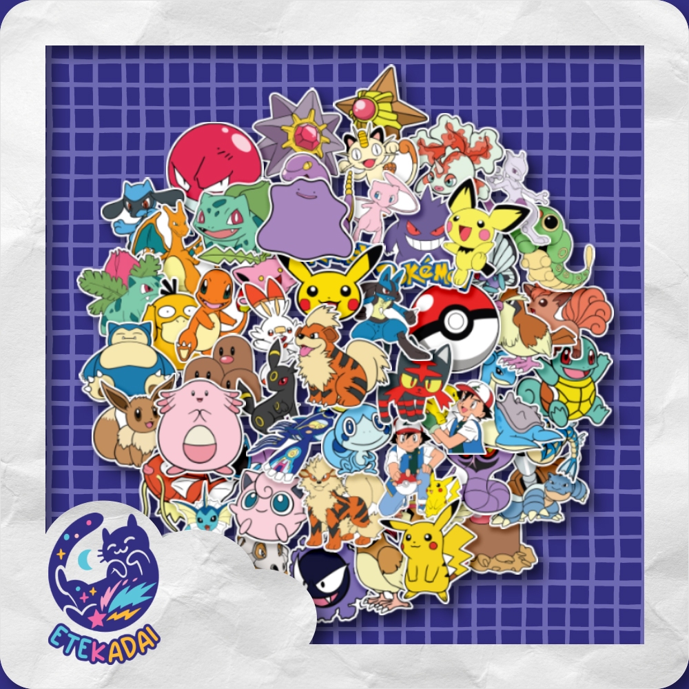 

STIKER PACK POKEMON V2 55 pcs LAPTOP AKSESORIS HP ANTI AIR
