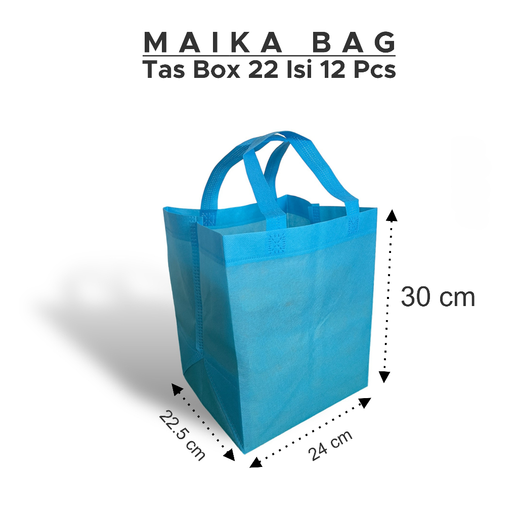 

(12 Pcs) Tas Box 22 cm Tinggi 30 cm / Tas Hajatan Spunbond
