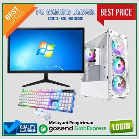 Komputer Full Set I5 Gaming Desain Editing Ram 8GB / 500GB / SSD