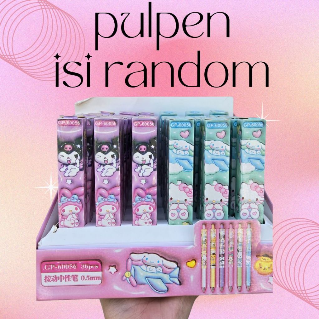 

Ella Mart - Pulpen random box Sanrio Karakter lucu isi random pulpen cetek ballpoint bolpen