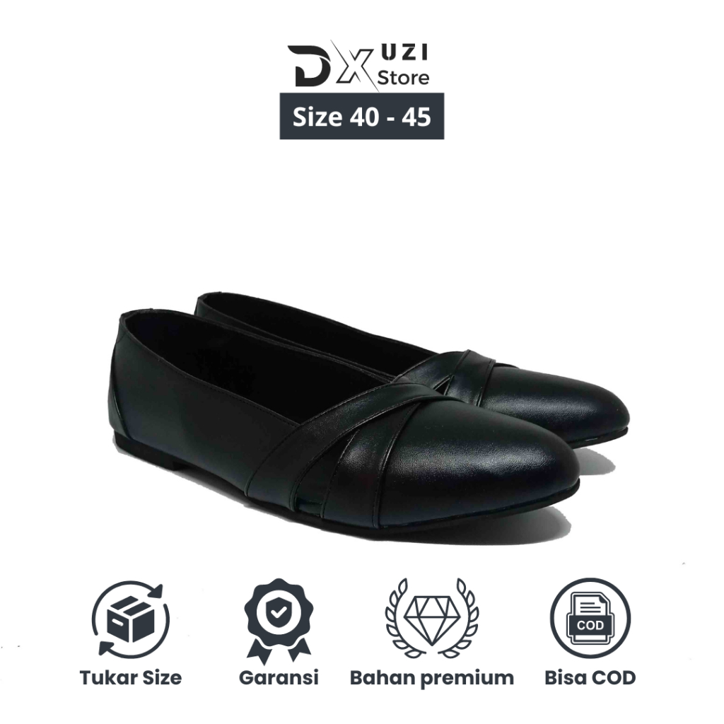 Sepatu Wanita Casual Formal Pantofel Ukuran Jumbo Flat Shoes Big Size