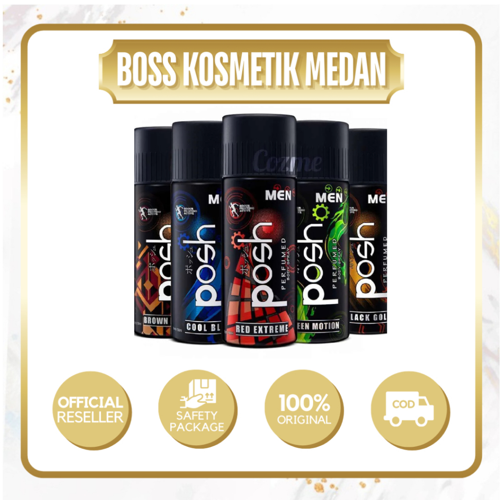 POSH Men Perfumed Body Spray 150ML (Parfum COWOK)