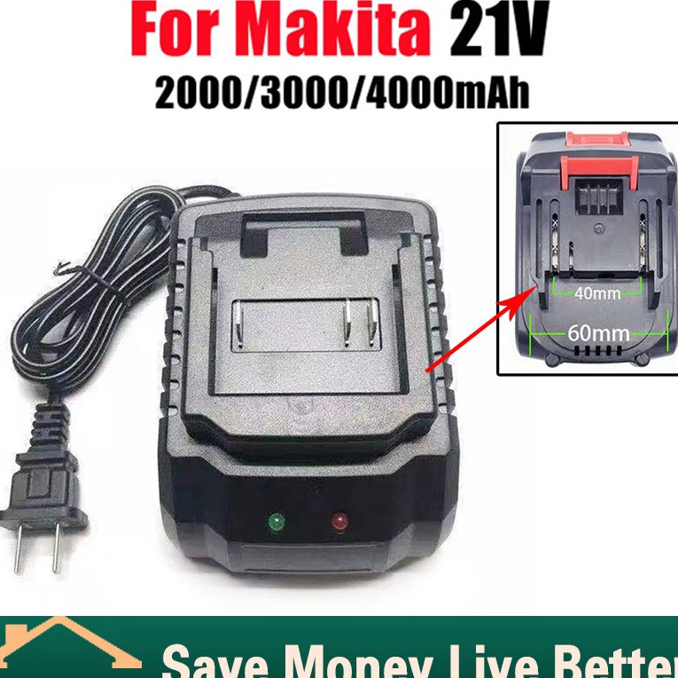 KI3 Charger Makita Lithium Bor 21V Charger Adaptor Casan Cas Baterai Cordless Nagawa Bor Impact Wren