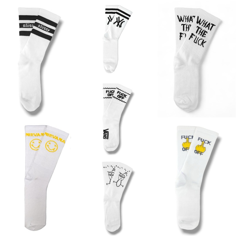 KAOS KAKI SKENA TEBAL PUTIH MOTIF DEWASA