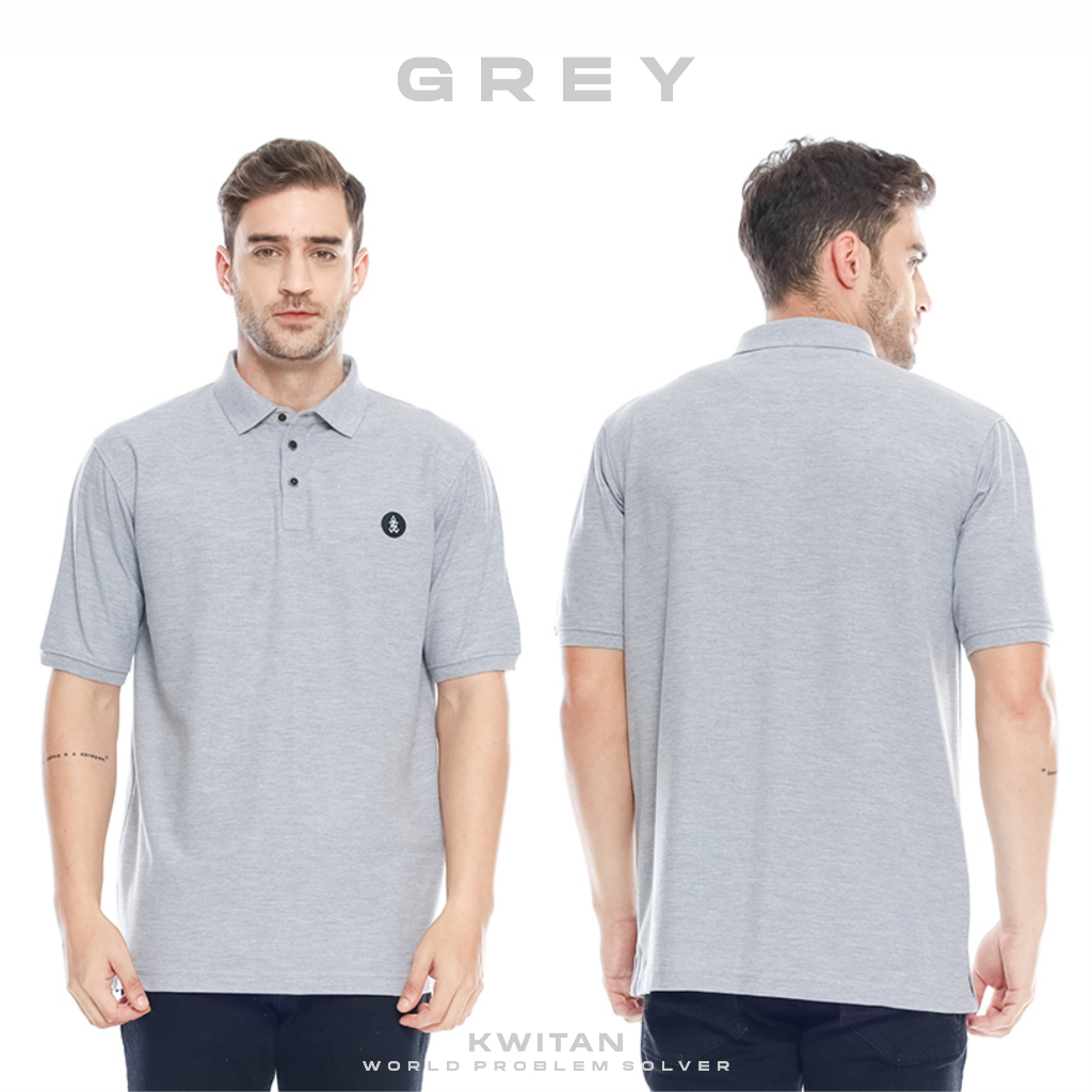 KWITAN Kaos Kerah Polo Shirt GREY MISTY