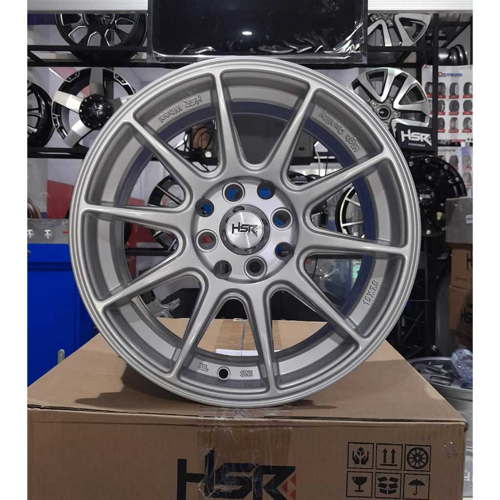 VELG MOBIL HSR SHINJUKU R16 JAZZ YARIS BRIO AVANZA XENIA VIOS DLL PCD 4X100-4X114,3 SILVER