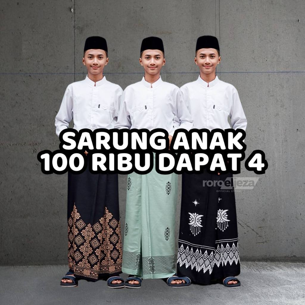 Murah 100 Ribu Dapat 4 Sarung Anak / Sarung Anak Laki Laki Usia Sd / Sarung Anak / Sarung Batik /