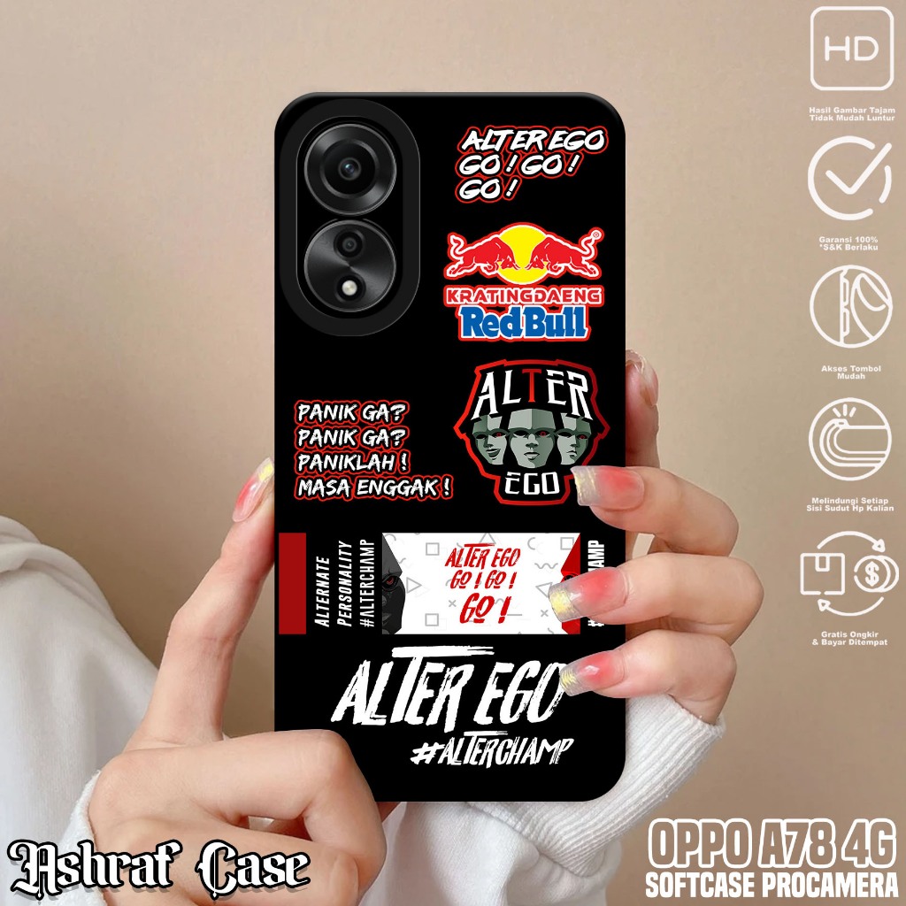 Case OPPO A78 4G - Casing Hp OPPO A78 4G Motif ESPRT - Softcase Hp OPPO A78 4G - Silikon Hp OPPO A78