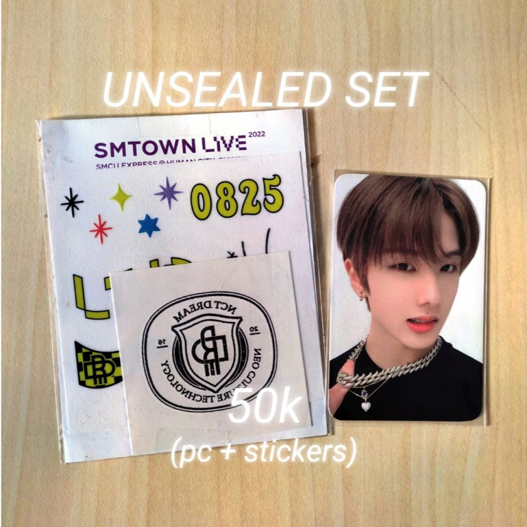 jisung AR tatto sticker smtown live smcu nct dream photocard set unsealed pc official merch murah