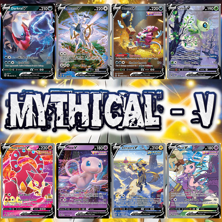 KARTU POKEMON TCG HOLOGRAM SPECIAL MYTHICAL POKEMON V