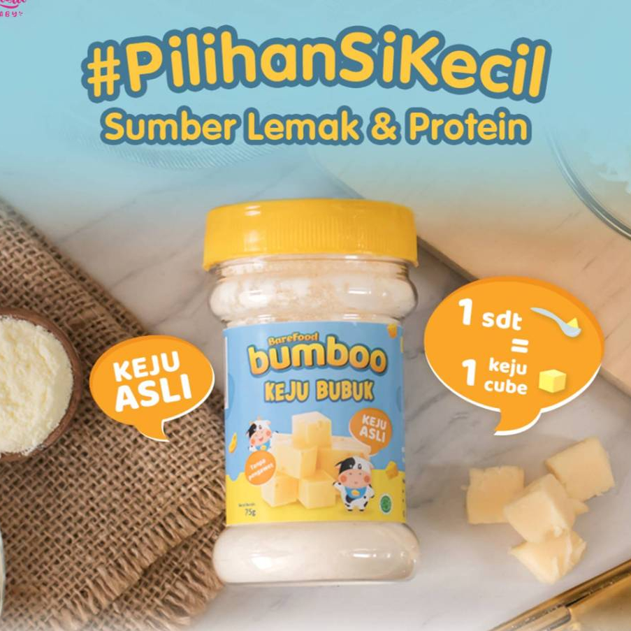 

BUMBOO Keju Bubuk Asli 75gr - Keju Anak - Tanpa Pengawet - No MSG - Bahan Alami