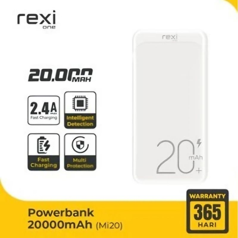 Rexi Mi20/MM20 / Foomee AA23 Power Bank 20.000Mah Fast Charger Real Capacity